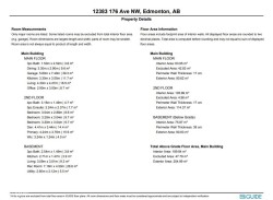 Property Details. Documenting room measurements and floor area information for the property - 