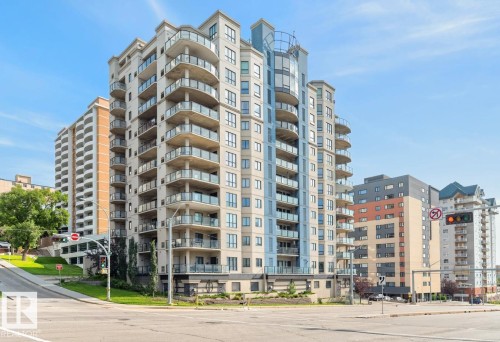 #801 9707 106 St Nw, Edmonton, AB - Outdoor With Balcony With Facade