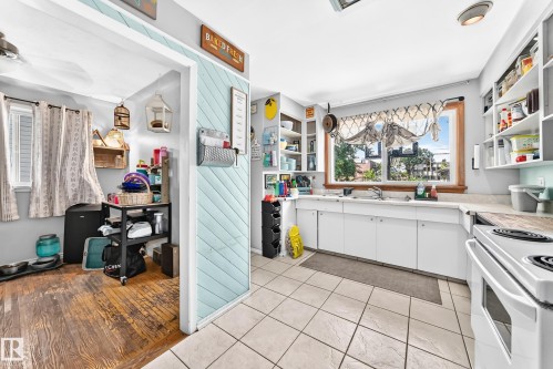 12718 126 Street Nw, Edmonton, AB - Indoor Photo Showing Kitchen With Double Sink