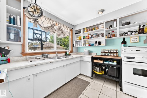 12718 126 Street Nw, Edmonton, AB - Indoor Photo Showing Kitchen With Double Sink
