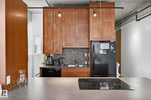 #201 10355 105 St Nw, Edmonton, AB - Indoor Photo Showing Kitchen