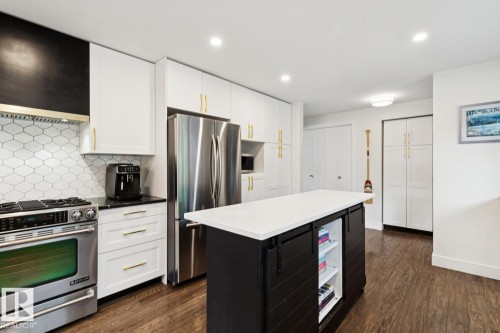 13615 Buena Vista Road Nw, Edmonton, AB - Indoor Photo Showing Kitchen With Upgraded Kitchen