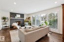 13615 Buena Vista Road Nw, Edmonton, AB  - Indoor Photo Showing Living Room With Fireplace 