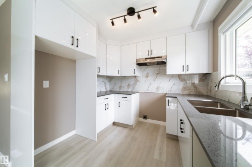 6907 19 Avenue Nw, Edmonton, AB - Indoor Photo Showing Kitchen With Double Sink