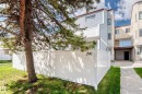 Modern residential property featuring a newly constructed white vinyl privacy fence with clean lines and contemporary styling - 290 Lancaster Terrace Nw, Edmonton, AB  - Outdoor 