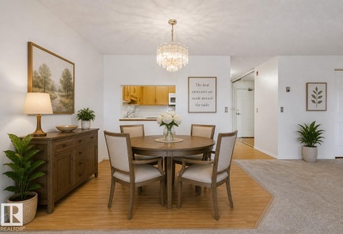#208 9926 100 Av, Fort Saskatchewan, AB - Indoor Photo Showing Dining Room