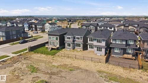Contemporary two-story residence featuring a dark gray exterior with white trim - 3 Pierwyck Loop, Spruce Grove, AB - Outdoor