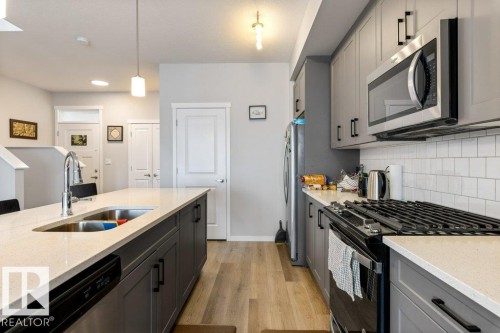 2554 151A Avenue Nw, Edmonton, AB - Indoor Photo Showing Kitchen With Double Sink With Upgraded Kitchen
