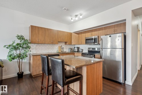 #209 10518 113 St Nw, Edmonton, AB - Indoor Photo Showing Kitchen With Stainless Steel Kitchen
