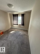 Bright bedroom featuring carpet flooring, large window with natural light, and blackout curtains - 