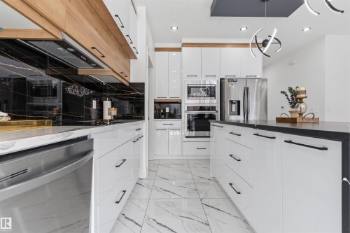 1809 18A Avenue Nw, Edmonton, AB - Indoor Photo Showing Kitchen With Upgraded Kitchen