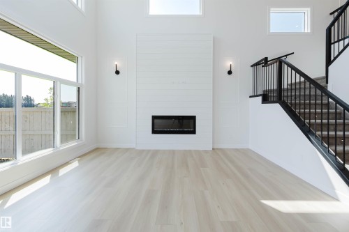 3327 Chernowski Way Sw, Edmonton, AB - Indoor With Fireplace