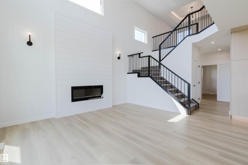 3327 Chernowski Way Sw, Edmonton, AB - Indoor With Fireplace