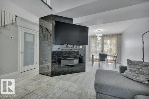 5451 Hill View Crescent Nw, Edmonton, AB - Indoor Photo Showing Living Room With Fireplace