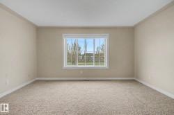 Spacious room featuring neutral carpeting and light-colored walls - 