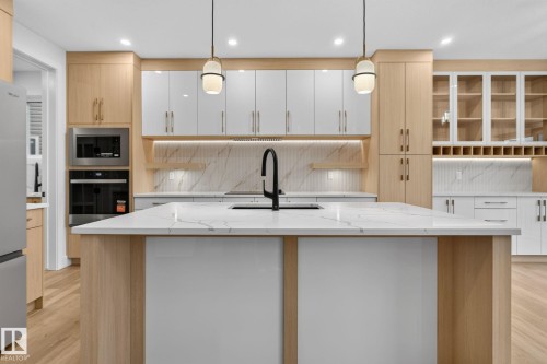 15728 9 Street Ne, Edmonton, AB - Indoor Photo Showing Kitchen With Upgraded Kitchen
