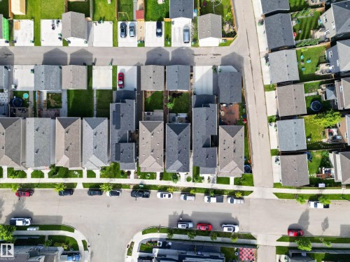 Aerial view of a well-planned residential neighborhood featuring multiple single-family homes with contemporary architectural design - 6 Daniel Street, Fort Saskatchewan, AB - Other