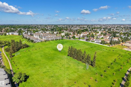 Expansive green space featuring mature trees and established residential areas surrounding - #39 14511 52 Street Nw, Edmonton, AB - Outdoor With View