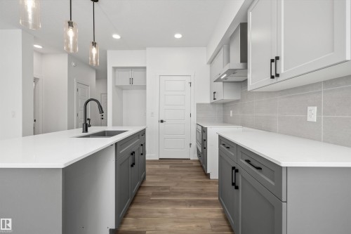 18931 28 Avenue Nw, Edmonton, AB - Indoor Photo Showing Kitchen With Upgraded Kitchen