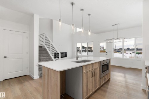 18927 28 Avenue Nw, Edmonton, AB - Indoor Photo Showing Kitchen With Double Sink