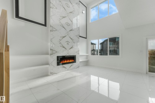 3507 44 Avenue, Beaumont, AB - Indoor Photo Showing Other Room With Fireplace