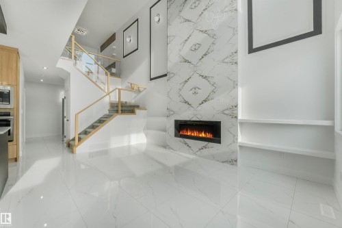 3507 44 Avenue, Beaumont, AB - Indoor Photo Showing Other Room With Fireplace