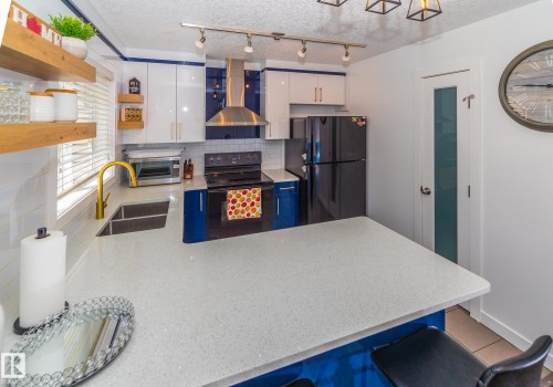 #13 7289 South Terwillegar Dr Nw, Edmonton, AB - Indoor Photo Showing Kitchen With Double Sink