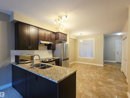 #21 11518 76 Av Nw, Edmonton, AB - Indoor Photo Showing Kitchen With Double Sink