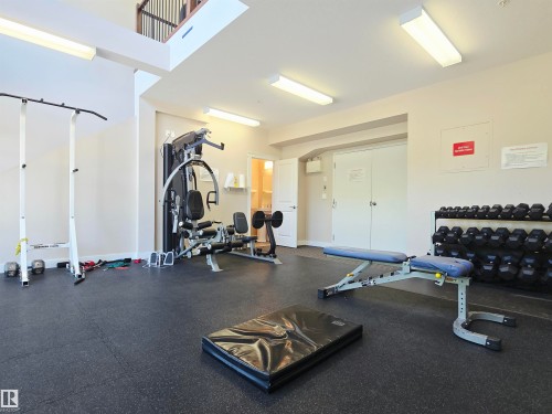 #21 11518 76 Av Nw, Edmonton, AB - Indoor Photo Showing Gym Room