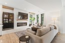 9342 74 Avenue Nw, Edmonton, AB  - Indoor Photo Showing Living Room With Fireplace 