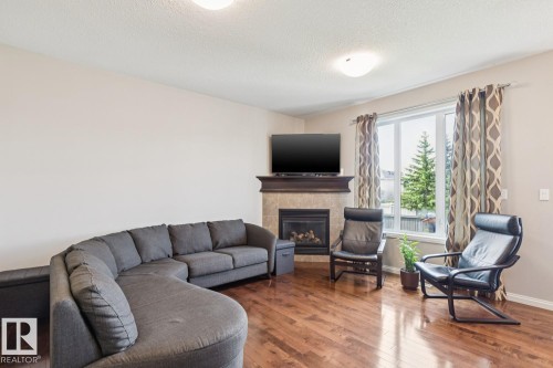 #12 18230 104A St Nw, Edmonton, AB - Indoor Photo Showing Living Room With Fireplace