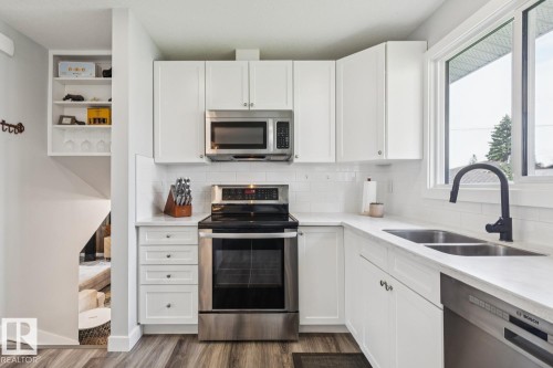 13428 117A Avenue Nw, Edmonton, AB - Indoor Photo Showing Kitchen With Double Sink