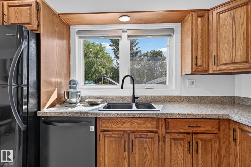 7707 156 Street Nw, Edmonton, AB - Indoor Photo Showing Kitchen With Double Sink