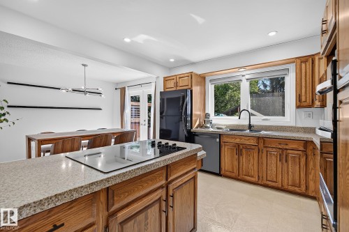 7707 156 Street Nw, Edmonton, AB - Indoor Photo Showing Kitchen With Double Sink