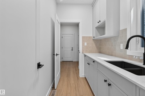 273 Paterson Link Sw, Edmonton, AB - Indoor Photo Showing Kitchen With Double Sink
