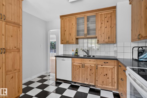 10508 67 Avenue Nw, Edmonton, AB - Indoor Photo Showing Kitchen With Double Sink