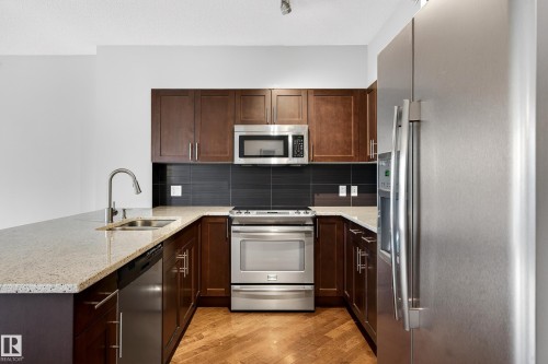 #3002 10152 104 St Nw, Edmonton, AB - Indoor Photo Showing Kitchen With Double Sink With Upgraded Kitchen