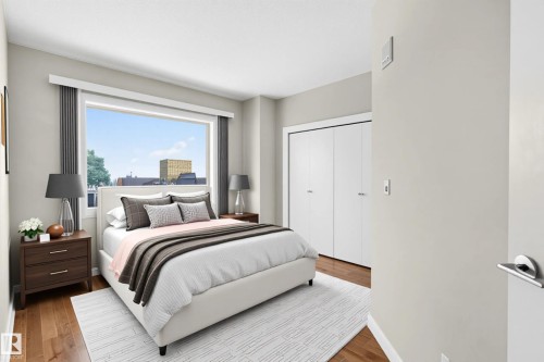 Virtually Staged - #3002 10152 104 St Nw, Edmonton, AB - Indoor Photo Showing Bedroom