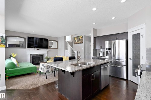 1312 26 Avenue Nw, Edmonton, AB - Indoor Photo Showing Kitchen With Stainless Steel Kitchen With Double Sink With Upgraded Kitchen