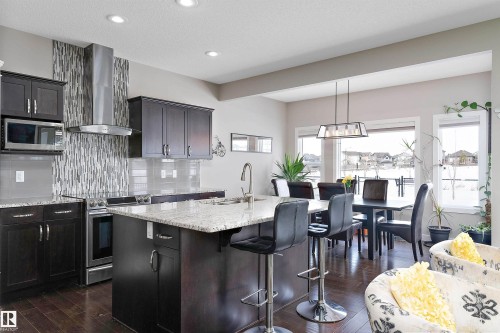 1312 26 Avenue Nw, Edmonton, AB - Indoor Photo Showing Kitchen With Stainless Steel Kitchen With Upgraded Kitchen
