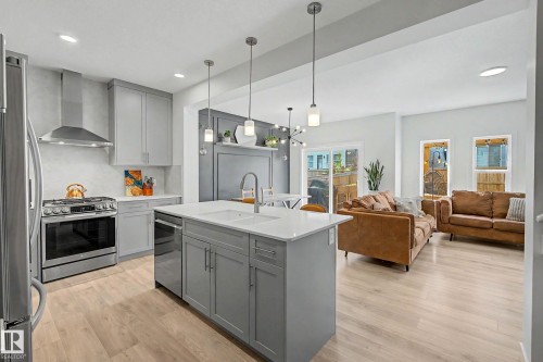23015 96 Avenue Nw, Edmonton, AB - Indoor Photo Showing Kitchen With Upgraded Kitchen