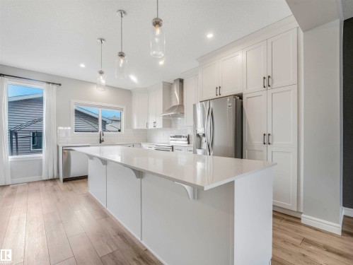19310 26A Ave Nw, Edmonton, AB - Indoor Photo Showing Kitchen With Stainless Steel Kitchen With Upgraded Kitchen