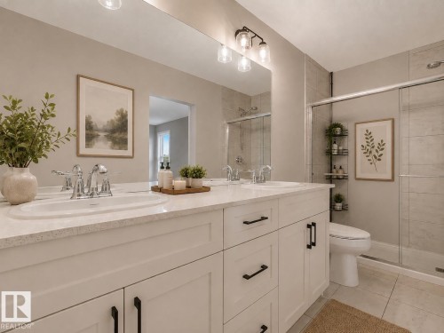 Virtually Staged - 19310 26A Ave Nw, Edmonton, AB - Indoor Photo Showing Bathroom