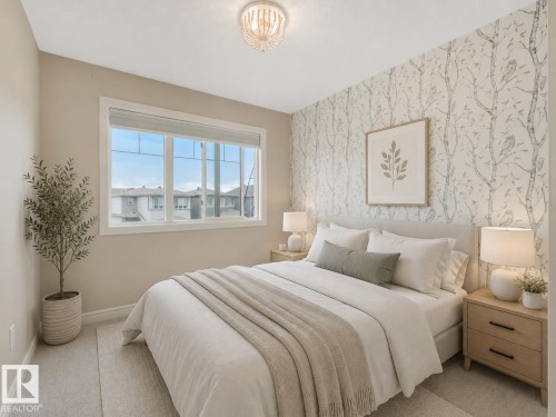 Virtually Staged - 19310 26A Ave Nw, Edmonton, AB - Indoor Photo Showing Bedroom