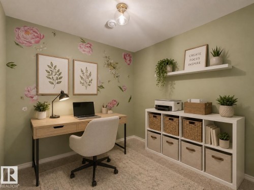 Virtually staged - 19310 26A Ave Nw, Edmonton, AB - Indoor Photo Showing Office