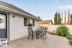 Expansive concrete patio with direct exterior access - 