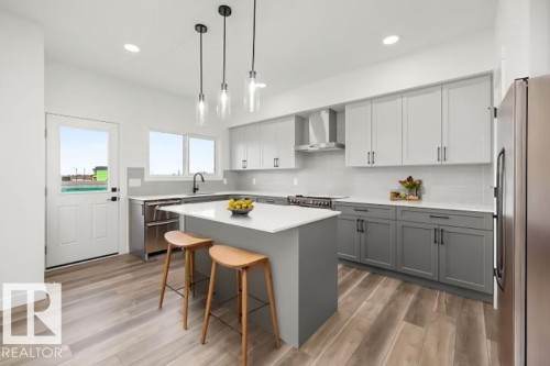 17623 7 Street Ne, Edmonton, AB - Indoor Photo Showing Kitchen With Upgraded Kitchen