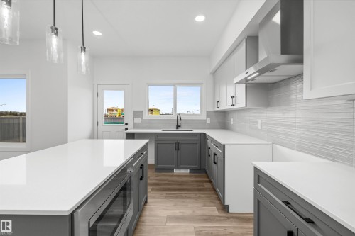 17623 7 Street Ne, Edmonton, AB - Indoor Photo Showing Kitchen With Upgraded Kitchen
