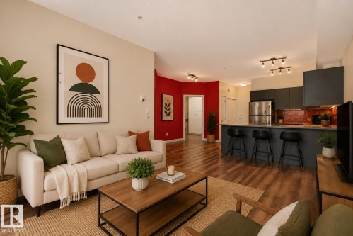 #303 10611 117 St Nw, Edmonton, AB - Indoor Photo Showing Living Room