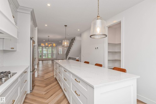 10439 144 Street Nw, Edmonton, AB - Indoor Photo Showing Kitchen With Upgraded Kitchen